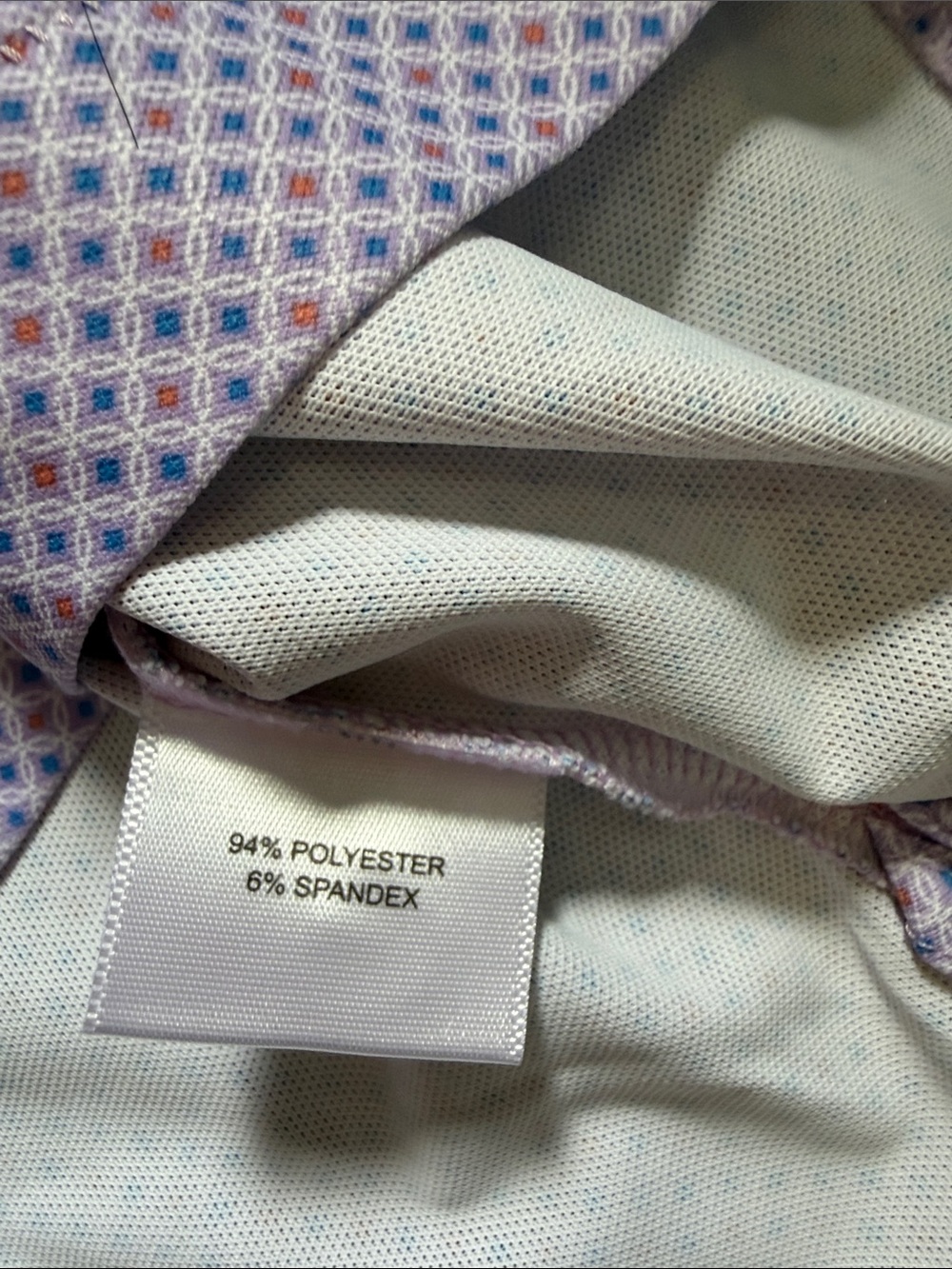 Peter Millar Lavender Micro-Print Polo Shirt - Picture 6 of 9